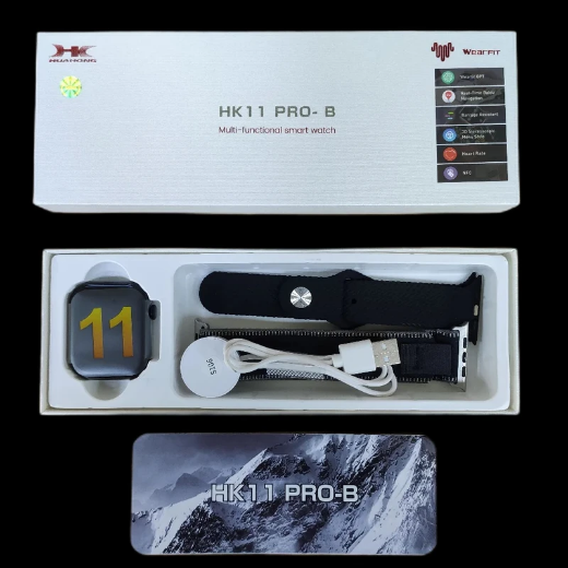 تصویر  ساعت هوشمند 2.02 اینچی ویرفیت مدل HK11 PRO-B با دو بند سیلیکونی و پارچه ای
