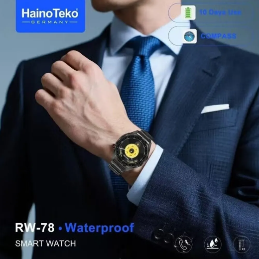 تصویر  ساعت هوشمند هاینوتکو مدل RW-78 دارای صفحه نمایش آمولد ا HainoTeko RW-78 Smart watch 